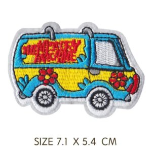 Cartoon Bus Iron On Full Embroidered Clothes Patches For Clothing Stickers Garment Wholesale