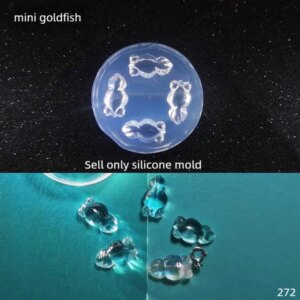 DIY Handcraft Mini Goldfish  Epoxy Resin Mold Food Play Miniature Pinching Mould Epoxy Resin Mold UV Resin Moldse