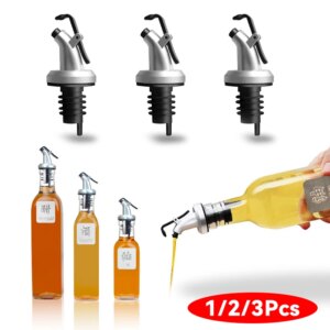 New Olive Oil Dispenser Sprayer Liquor Oil Bottle Stopper Lock Wine Pourers Flip Lock Plug Seal Leak-proof Nozzle Kitchen Tools