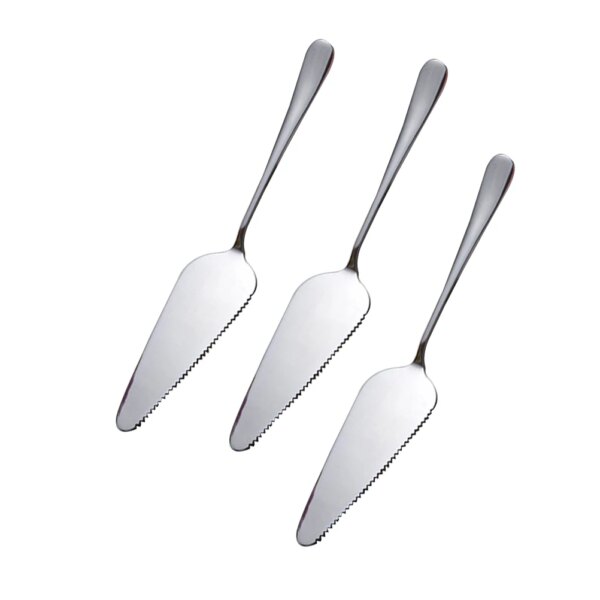 3 Pcs Scraper Baking Tool Shovel Stainless Steel Silver Spatula