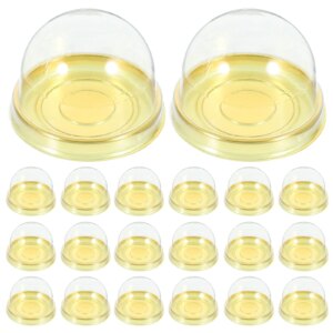 50pcs Mooncakes Boxes Cupcake Container Mini Cupcake Box Muffin Dome Baking Cake Box Muffin Box Single Pastry Moon Cake Holders
