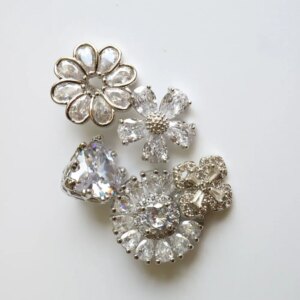5pcs/lot Luxury crystal buttons Cubic zirconia button for coat Decorative CZ sewing   cashmere Knit cardigan