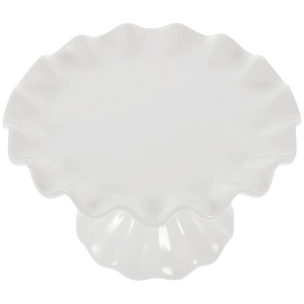 Elegant European Ceramic Cake Footed Tray for Fruits Desserts Home Party Unique Bright Colors Decorative