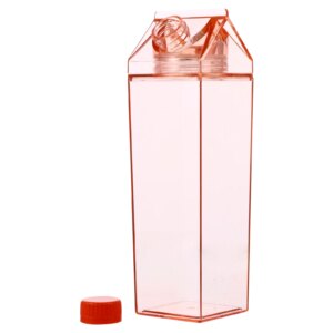 1pc Plastic Milk Bottle 500ml Capacity Clear Drink Bottle Reusable Juice Container Empty Storage Bottles Travel Leakproof