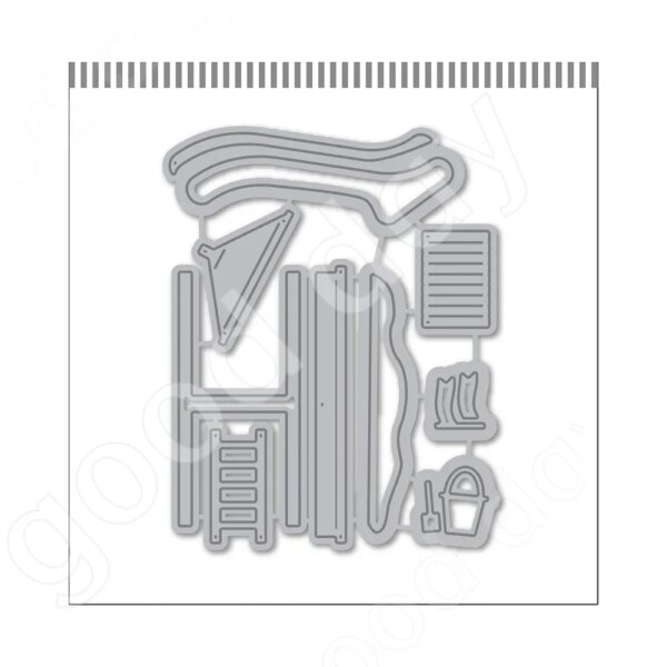 Park Slide Metal Cutting Dies for DIY Scrapbooking Holiday Greeting Card Calendar Decoration Embossing Crafts